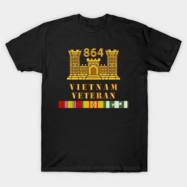 864th Engineer Battalion - ENG Branch - Vietnam Vet w VN SVC T-Shirt by twix123844